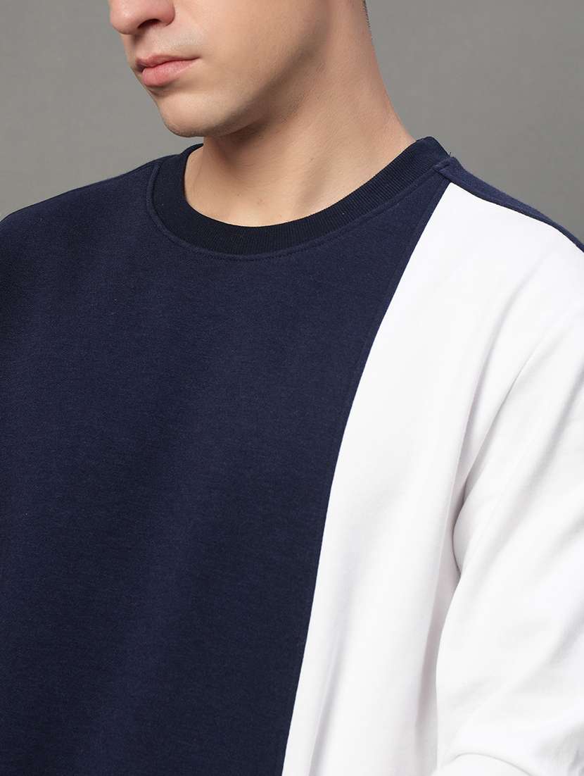 men color block long sleeve regular fit sweatshirt - 22185825 -  Standard Image - 4