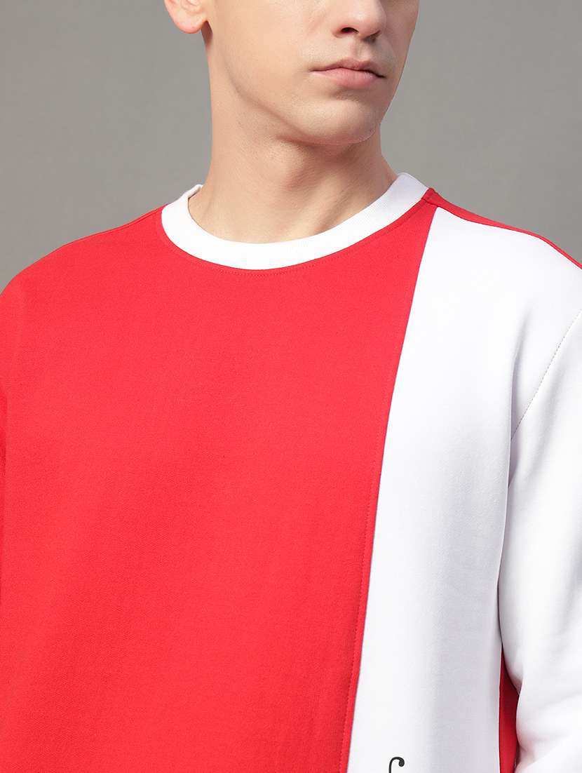 men color block long sleeve regular fit sweatshirt - 22185829 -  Standard Image - 4
