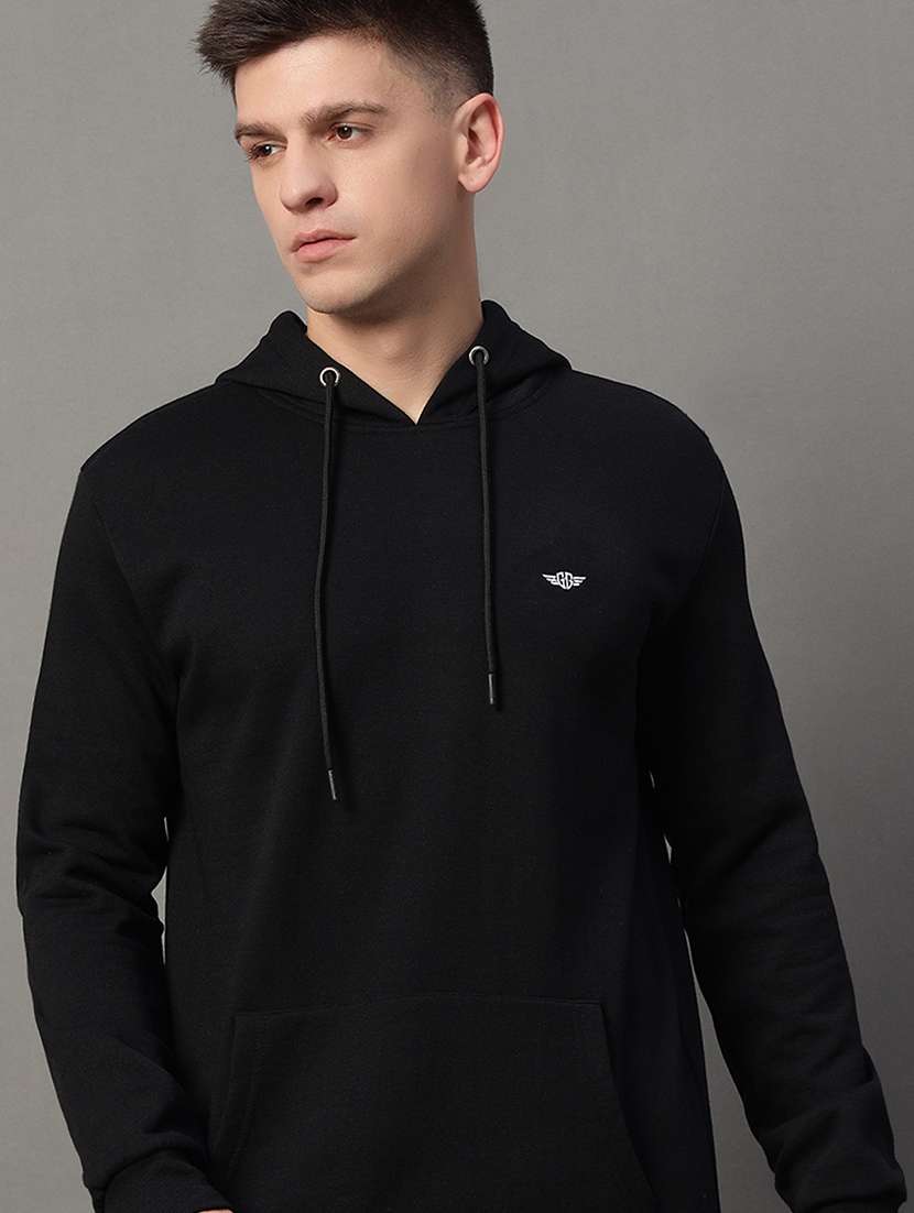 men solid long sleeve regular fit sweatshirt