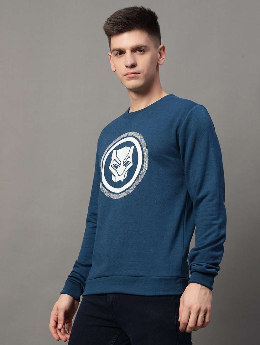 men chest print long sleeve regular fit sweatshirt - 22185848 -  Standard Image - 1