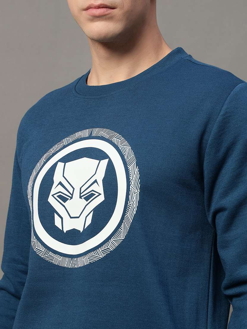 men chest print long sleeve regular fit sweatshirt - 22185848 -  Standard Image - 4