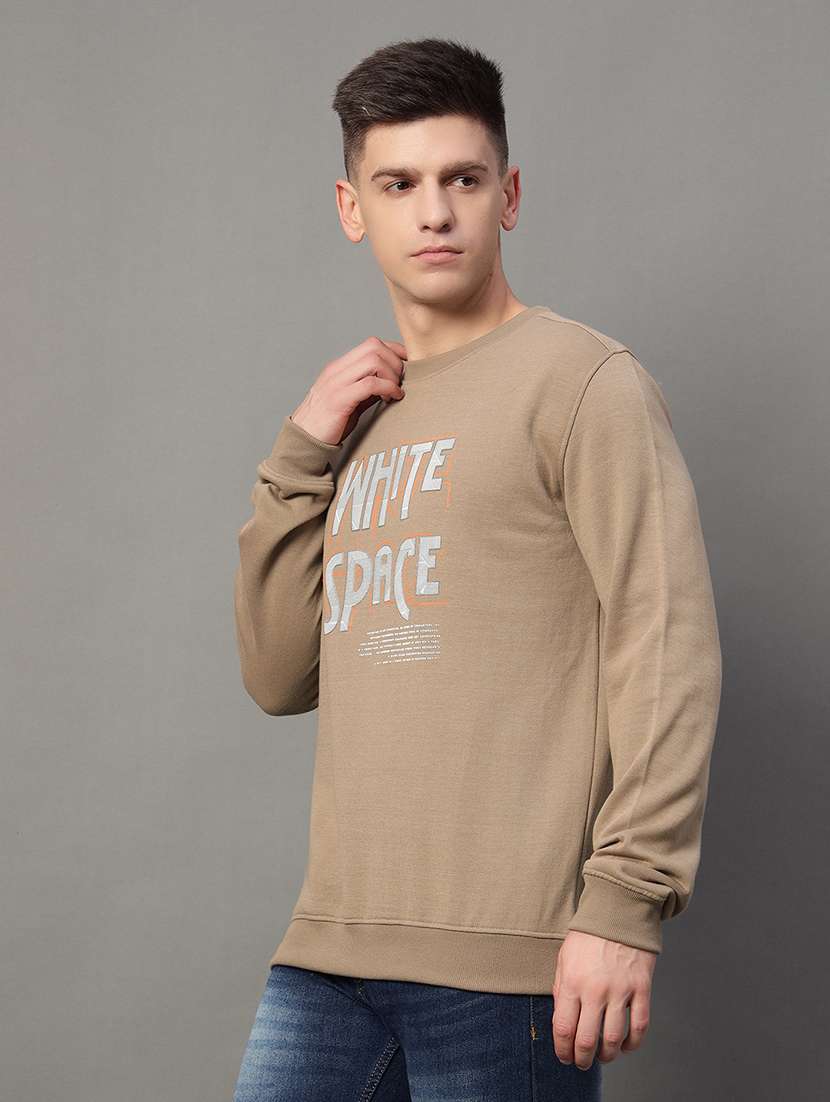 men chest print long sleeve regular fit sweatshirt - 22185853 -  Standard Image - 1