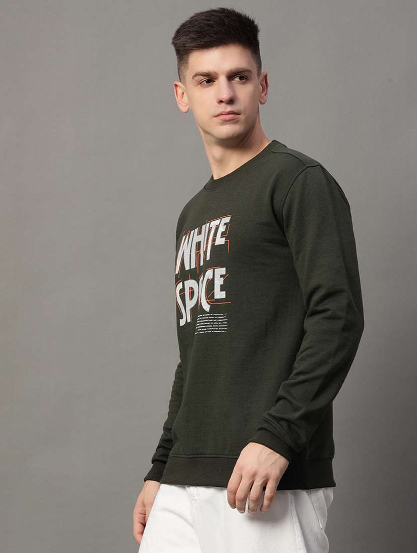 men chest print long sleeve regular fit sweatshirt - 22185856 -  Standard Image - 1