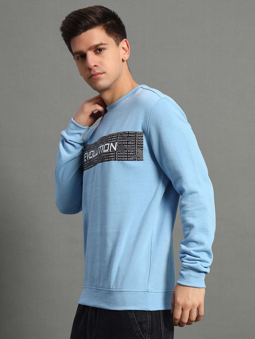 men chest print long sleeve regular fit sweatshirt - 22185872 -  Standard Image - 1