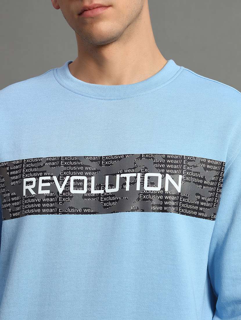 men chest print long sleeve regular fit sweatshirt - 22185872 -  Standard Image - 4