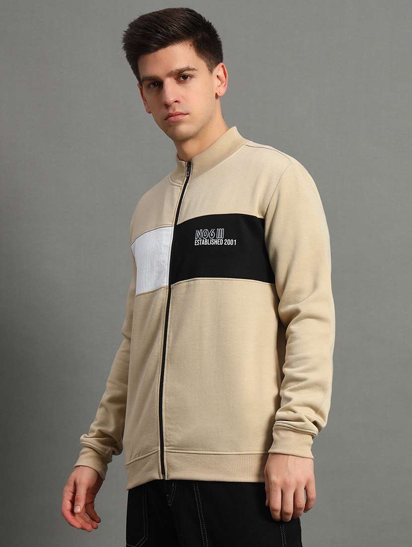 men color block long sleeve regular fit sweatshirt - 22185874 -  Standard Image - 1