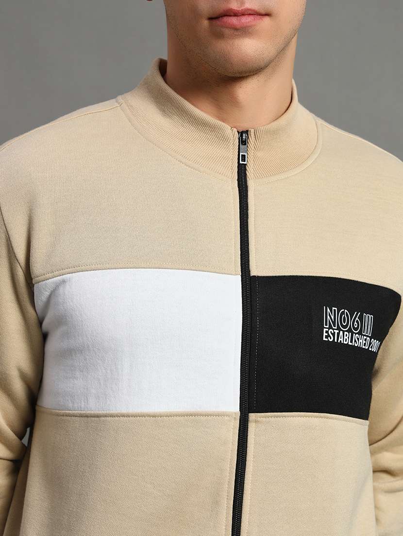 men color block long sleeve regular fit sweatshirt - 22185874 -  Standard Image - 4