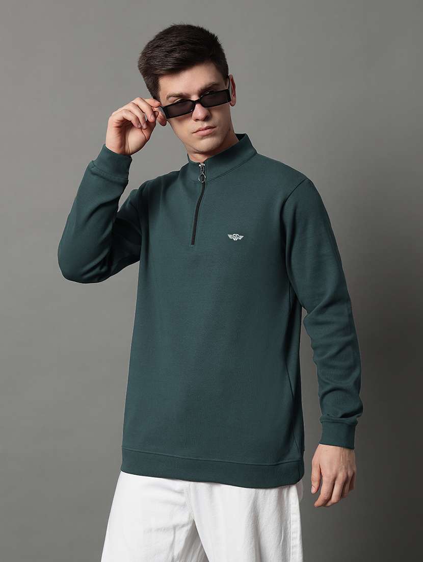 men solid long sleeve regular fit sweatshirt - 22185904 -  Standard Image - 1