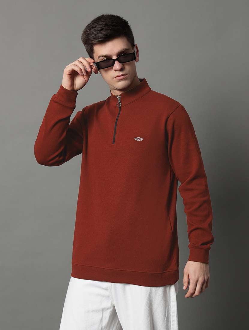 men solid long sleeve regular fit sweatshirt - 22185909 -  Standard Image - 1