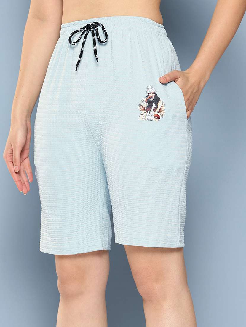 blue nylon top and shorts set coord - 22186132 -  Standard Image - 4