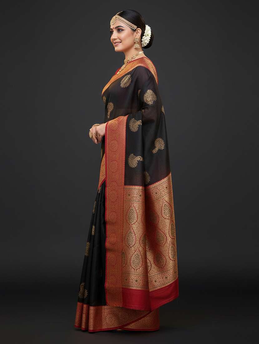 women self design bordered saree with blouse - 22186158 -  Standard Image - 1