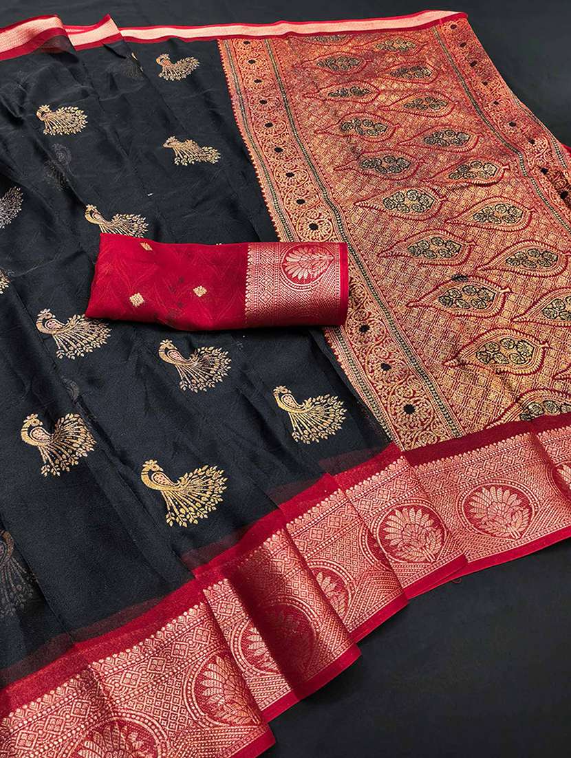 women self design bordered saree with blouse - 22186158 -  Standard Image - 4