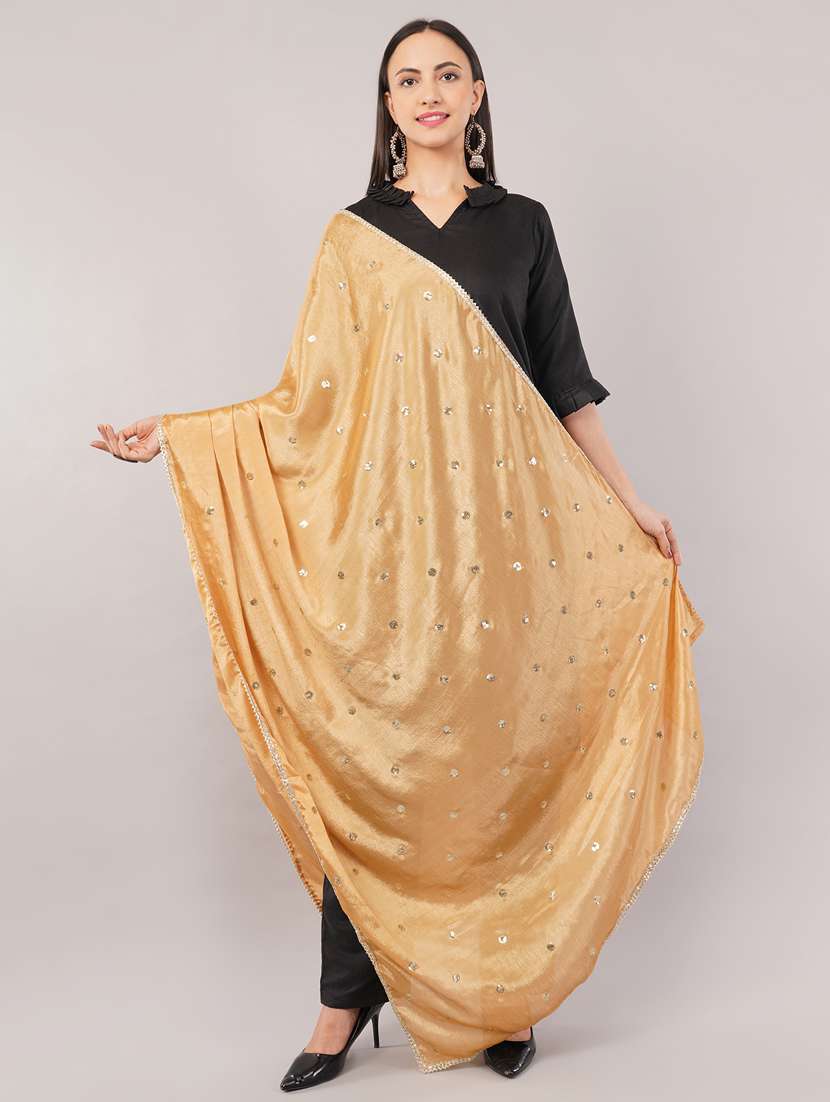 women solid with sequin work dupatta  - 22186171 -  Standard Image - 1
