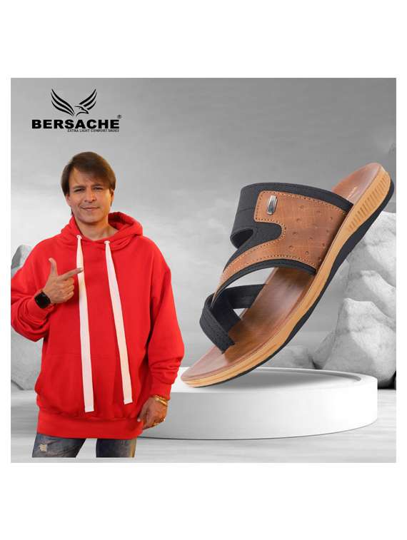 men color block toe seperator sandal - 22186246 -  Standard Image - 1