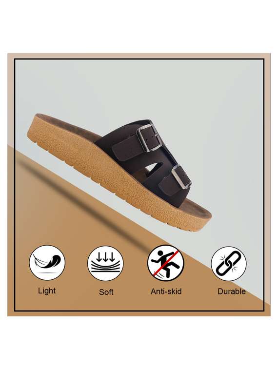 men solid toe seperator sandal - 22186249 -  Standard Image - 4
