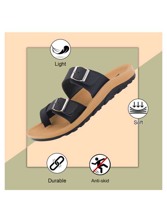 men solid toe seperator sandal - 22186258 -  Standard Image - 4