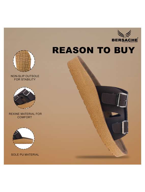 men solid toe seperator sandal - 22186259 -  Standard Image - 4