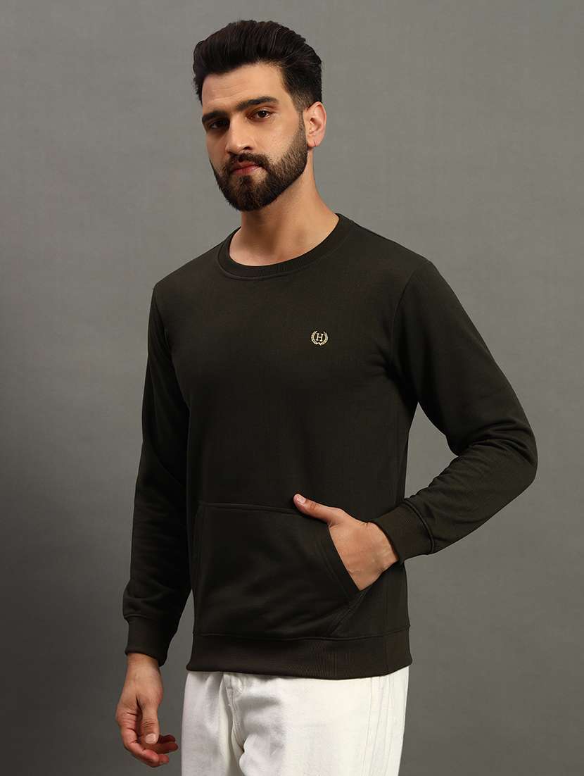 men solid long sleeve regular fit sweatshirt - 22186279 -  Standard Image - 1