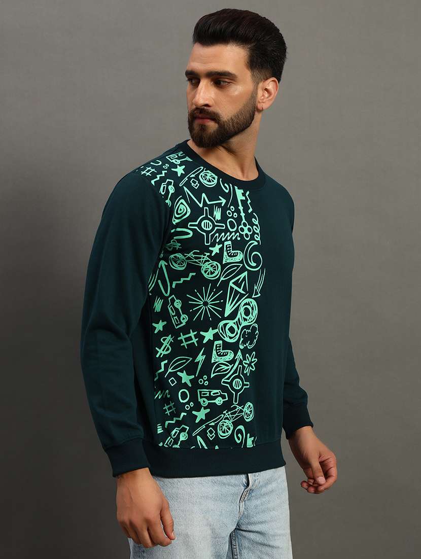 men placement print long sleeve regular fit sweatshirt - 22186282 -  Standard Image - 1