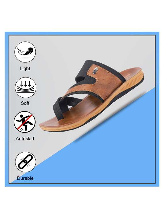 men color block toe seperator sandal - 22186305 -  Standard Image - 4