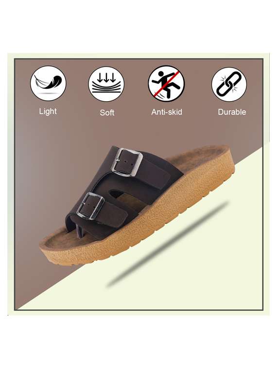 men solid toe seperator sandal - 22186308 -  Standard Image - 4