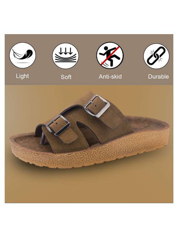 men solid toe seperator sandal - 22186309 -  Standard Image - 4