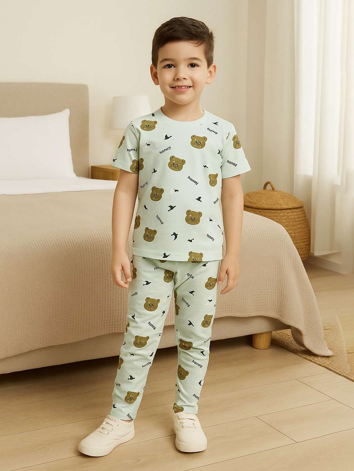 boys printed full length co-ord set