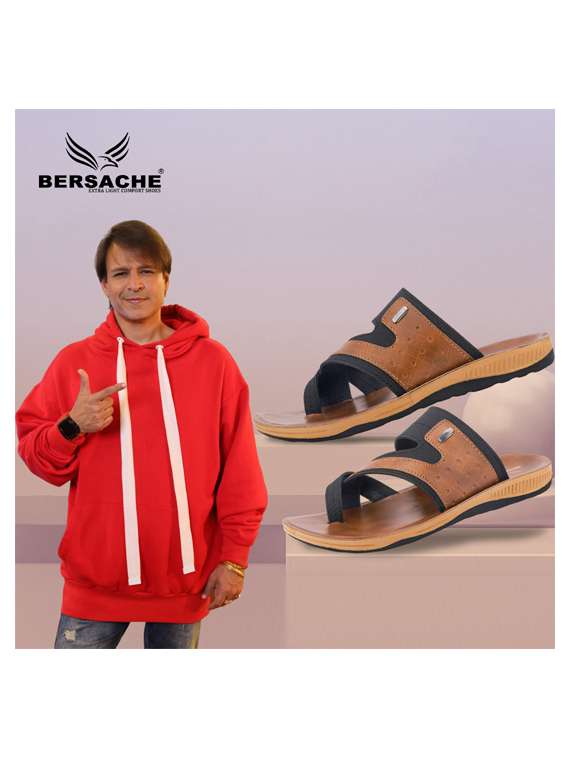 men color block toe seperator sandal - 22186449 -  Standard Image - 1