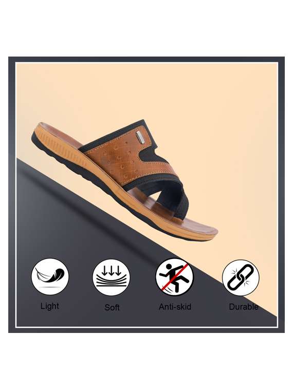 men color block toe seperator sandal - 22186449 -  Standard Image - 4