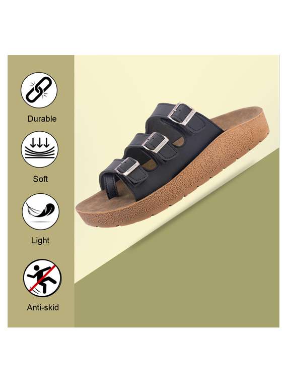 men solid toe seperator sandal - 22186456 -  Standard Image - 4