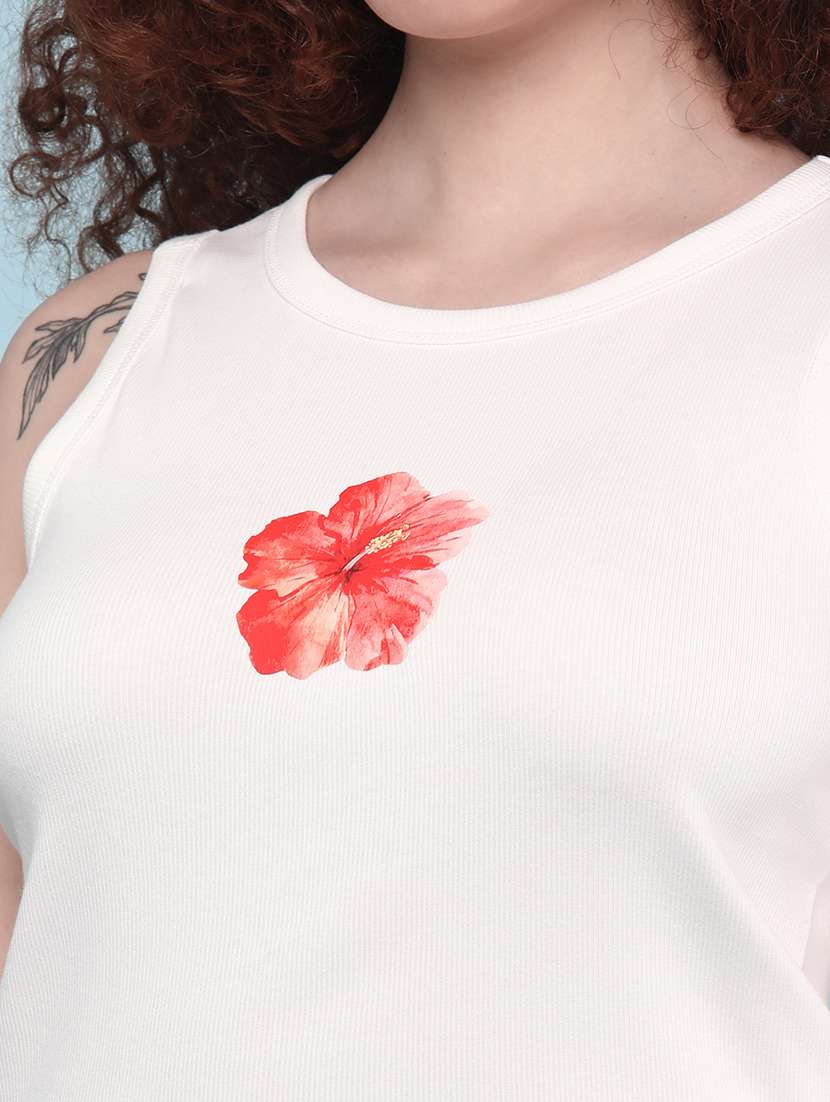 women floral sleeveless t-shirt - 22186620 -  Standard Image - 1