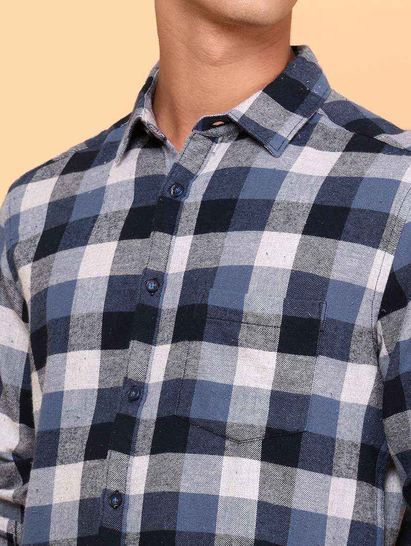 men checkered long sleeve regular fit casual shirt - 22186633 -  Standard Image - 1