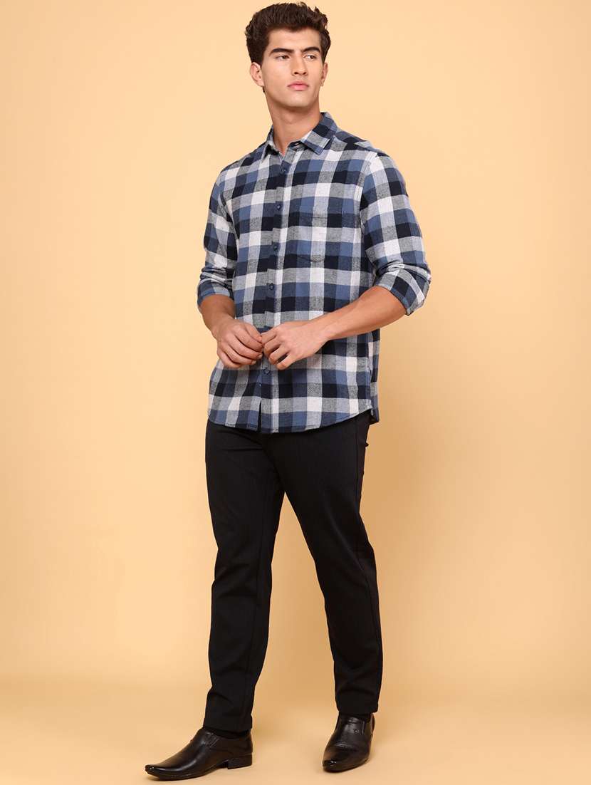 men checkered long sleeve regular fit casual shirt - 22186633 -  Standard Image - 4