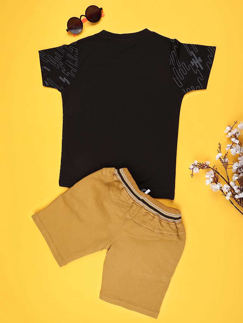 boys printed t-shirt & shorts co-ords set - 22186671 -  Standard Image - 1