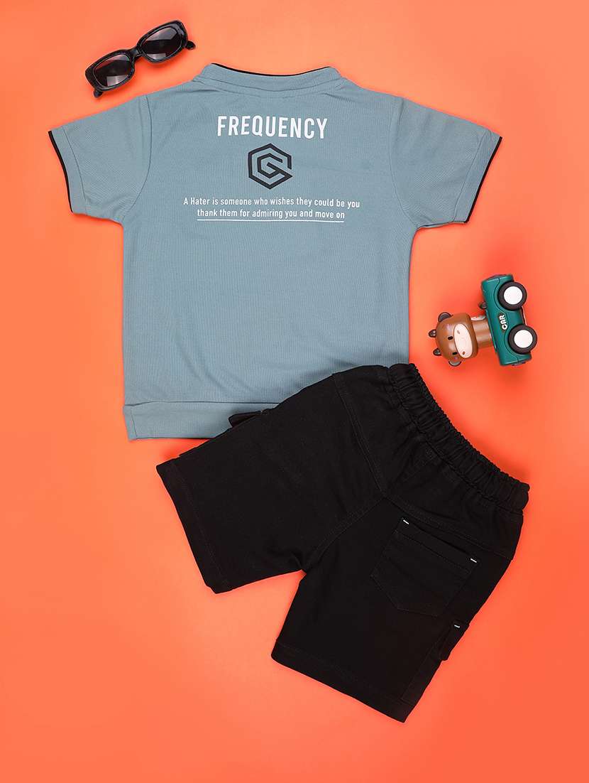 boys printed t-shirt & shorts co-ords set - 22186721 -  Standard Image - 1