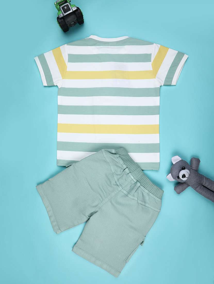 boys striped short sleeve co-ord set - 22186724 -  Standard Image - 1