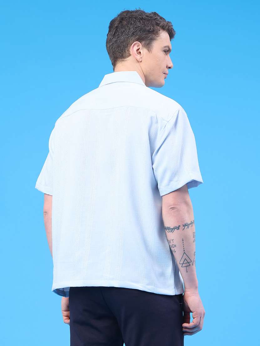 men self design short sleeve regular fit casual shirt - 22186767 -  Standard Image - 4