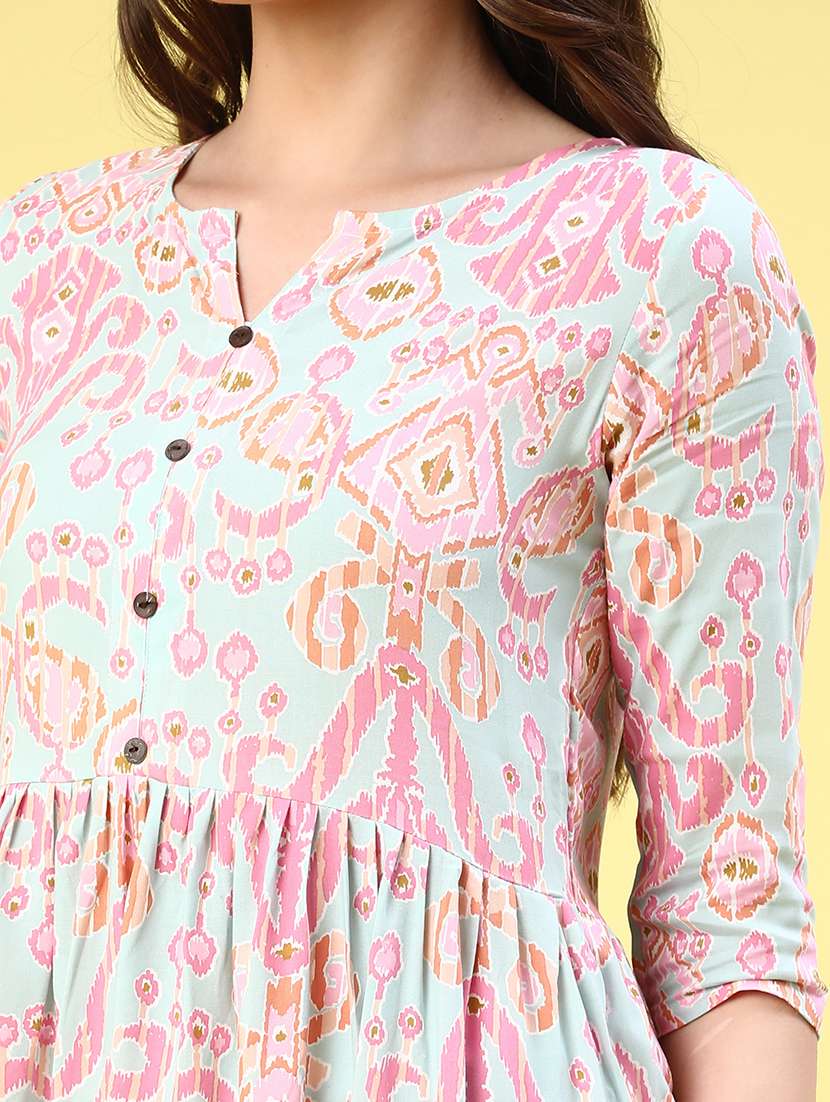 pink rayon a-line dress - 22186818 -  Standard Image - 1