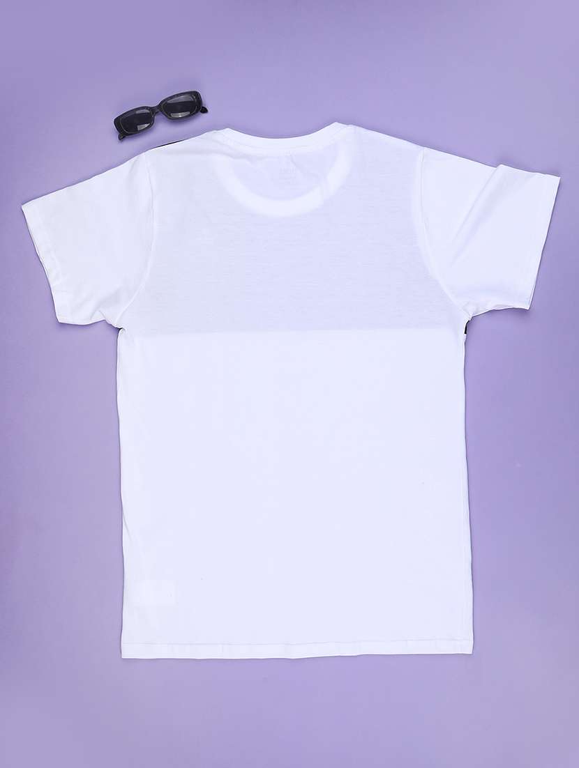 boys white cotton blend t-shirt - 22186839 -  Standard Image - 1
