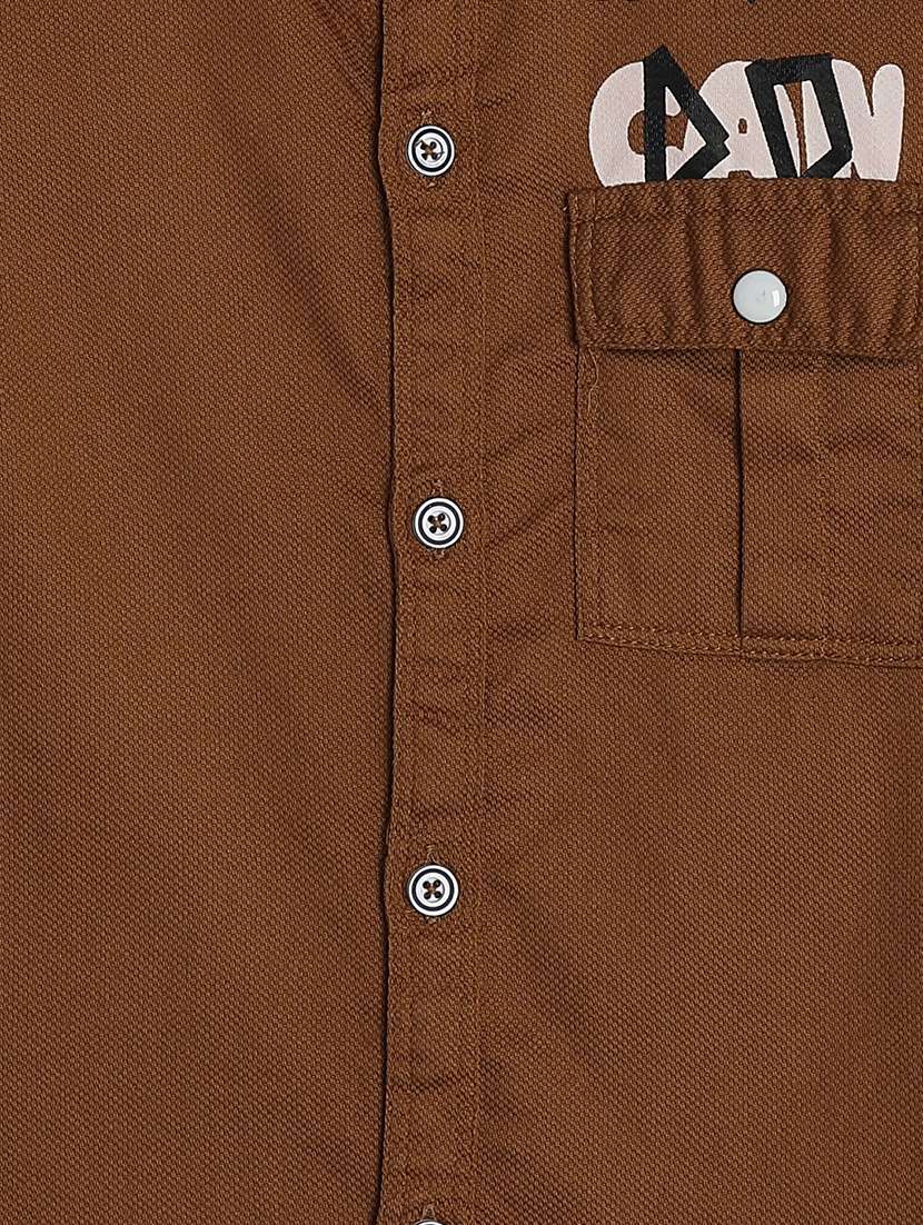 boys printed collared long sleeve shirt - 22186871 -  Standard Image - 4
