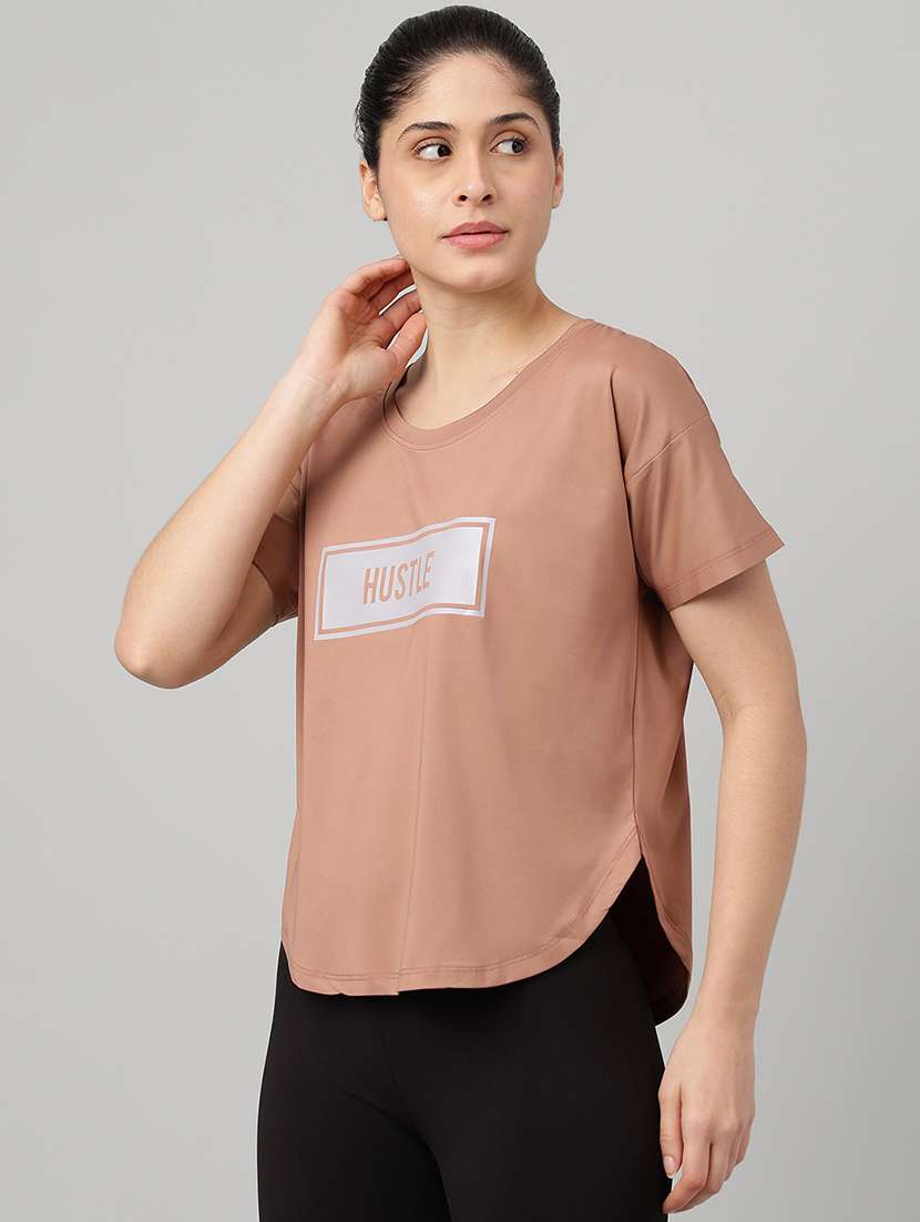 brown polyester regular tshirt - 22186884 -  Standard Image - 1