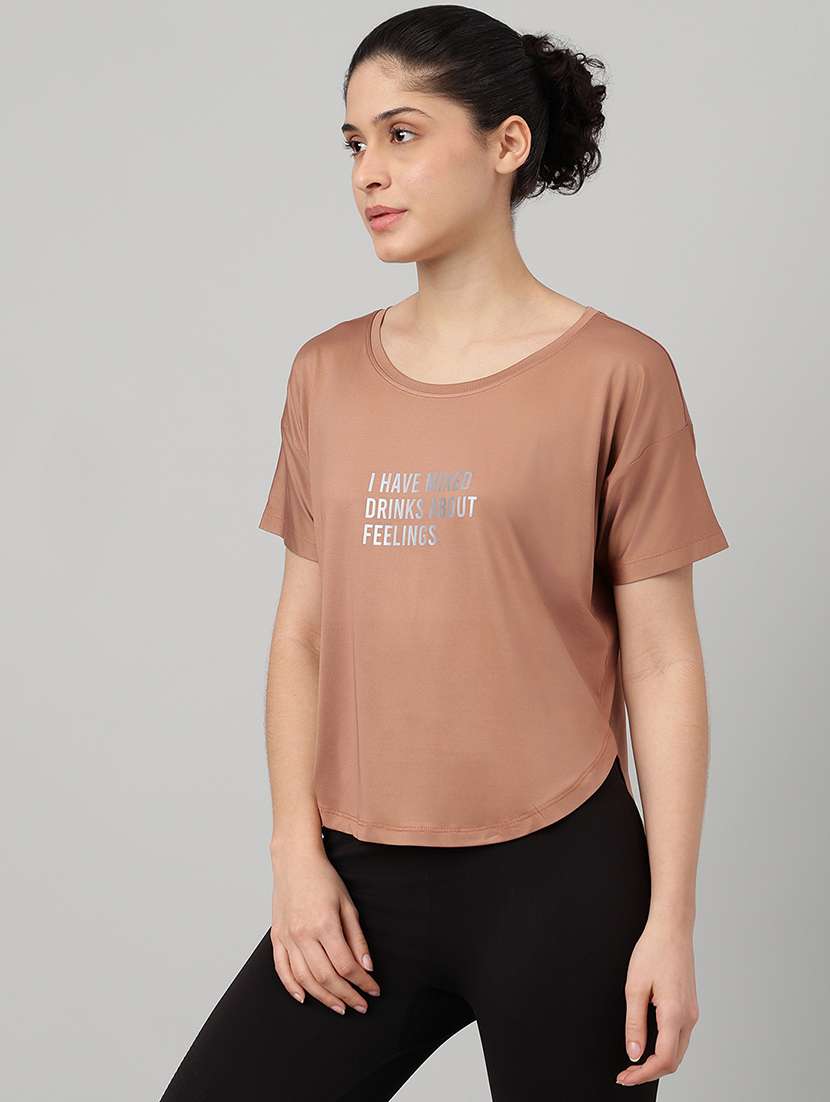 brown polyester regular tshirt - 22186886 -  Standard Image - 1