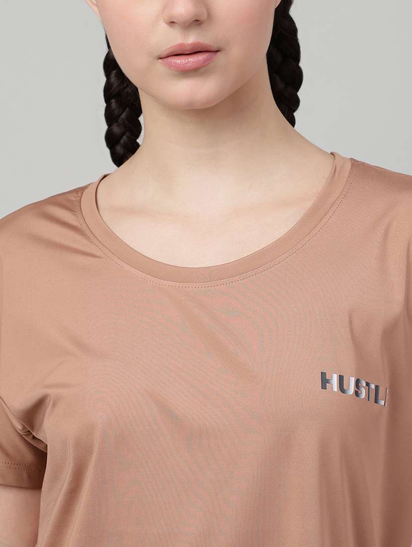 women solid round neck dri-fit t-shirt - 22186891 -  Standard Image - 4