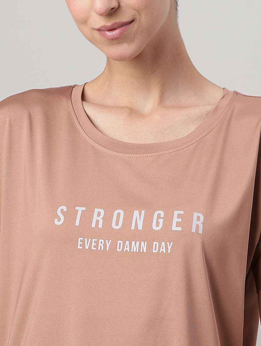 women printed round neck dri-fit t-shirt - 22186893 -  Standard Image - 4