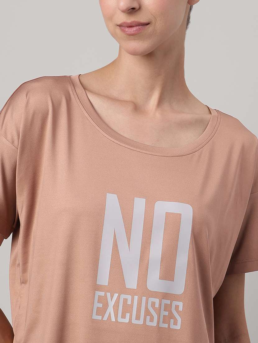 women printed round neck dri-fit t-shirt - 22186895 -  Standard Image - 4