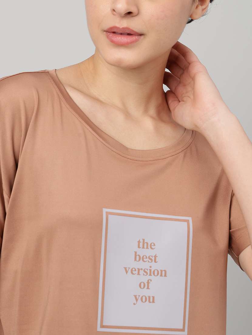 women printed round neck dri-fit t-shirt - 22186896 -  Standard Image - 4