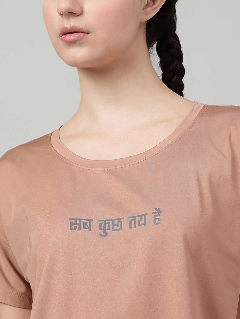 women printed round neck dri-fit t-shirt - 22186897 -  Standard Image - 4