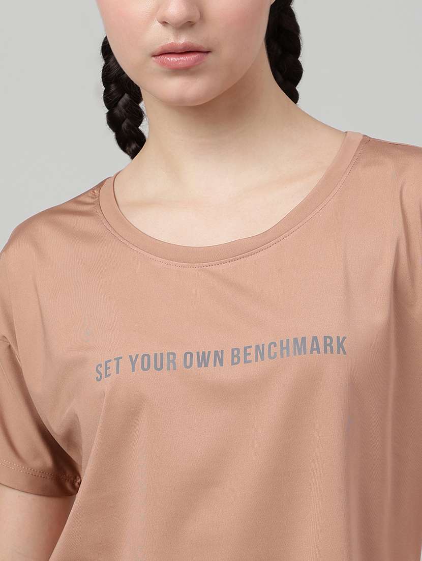 women printed round neck dri-fit t-shirt - 22186901 -  Standard Image - 4