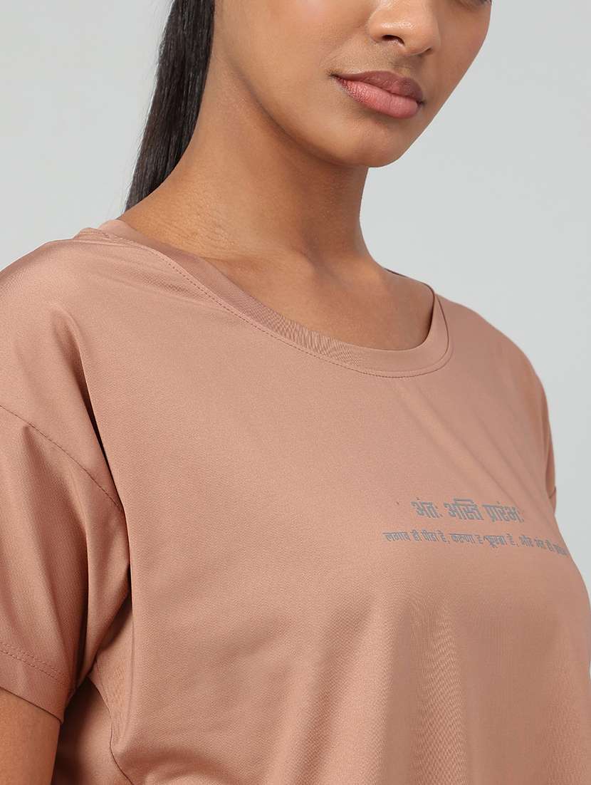 women printed round neck dri-fit t-shirt - 22186902 -  Standard Image - 4