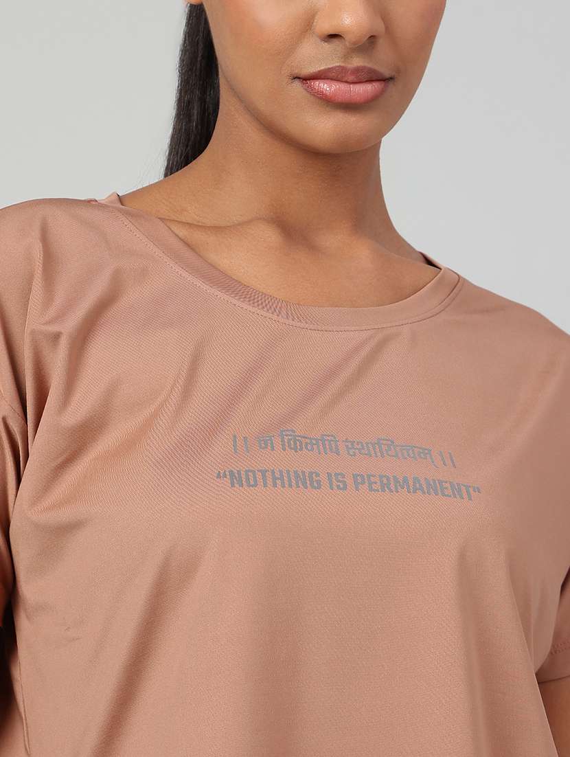 women printed round neck dri-fit t-shirt - 22186904 -  Standard Image - 4